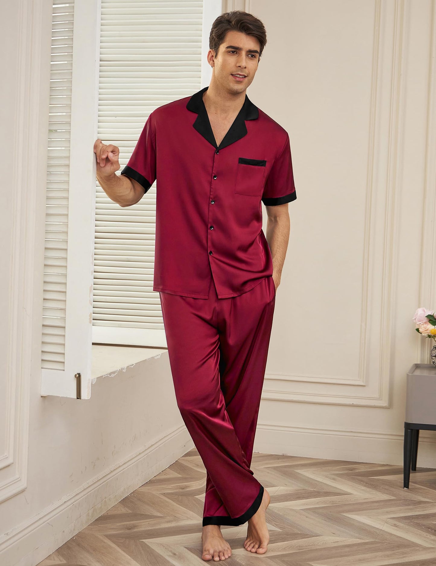 Ekouaer 2 Piece Button Down Sleepwear