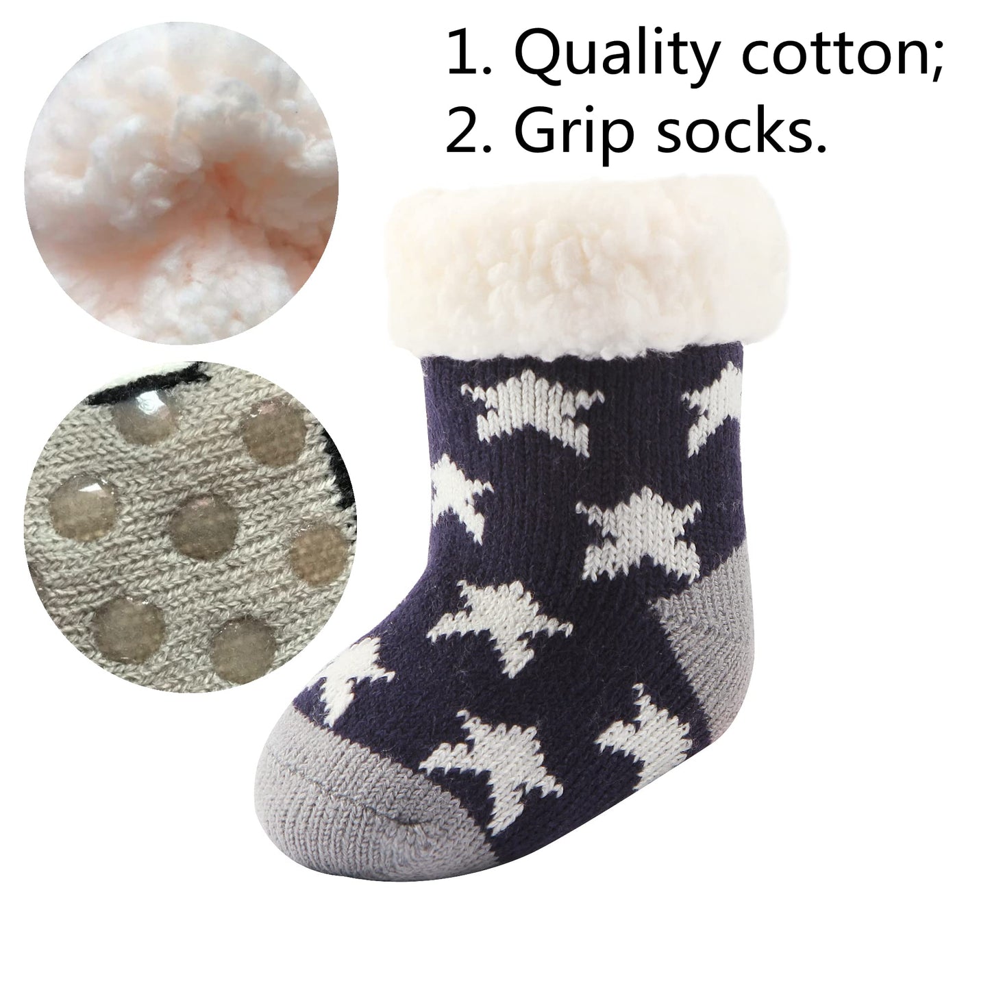 3 Pc Sherpa-lined Fuzzy Socks