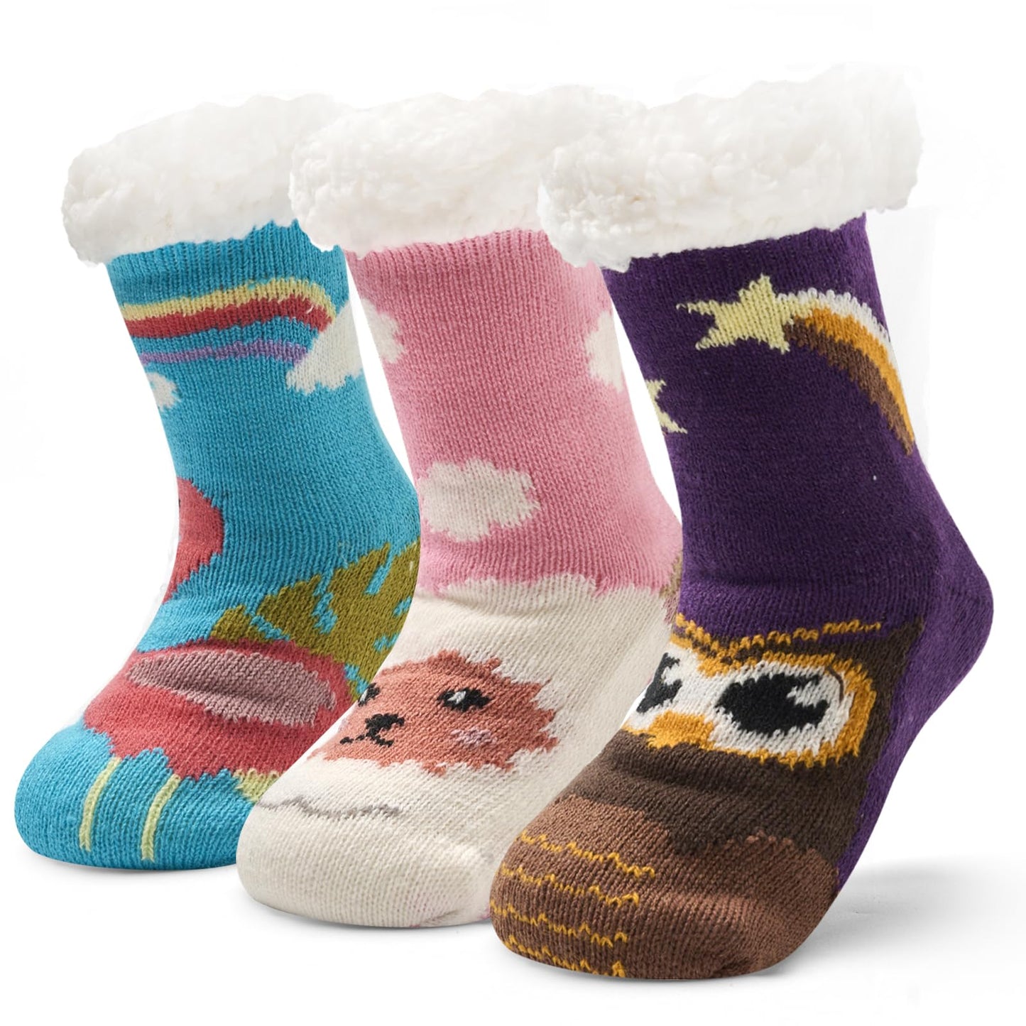 Moon Tree 3 Pack Fuzzy Socks