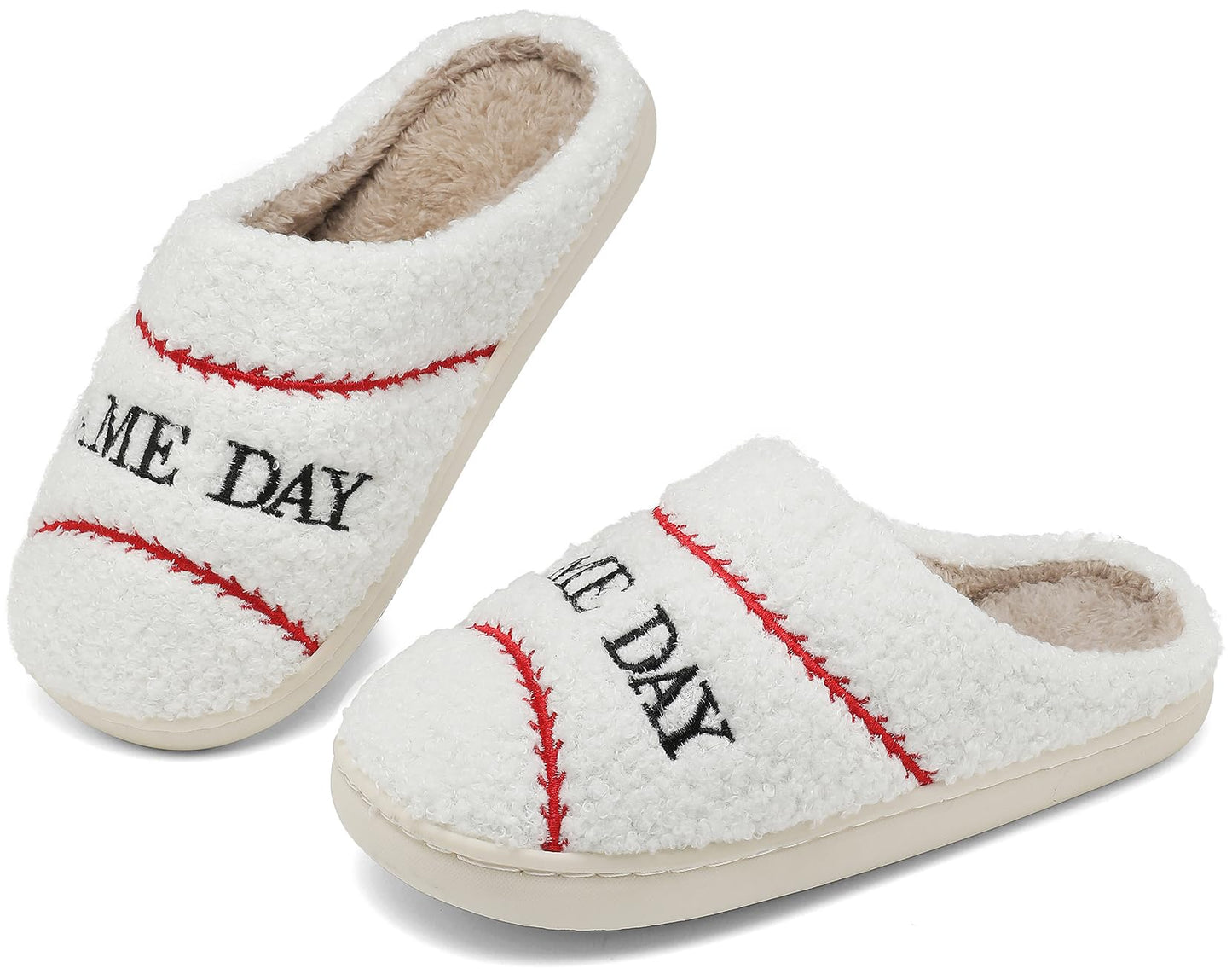 INMINPIN Kids Memory Foam Non-Slip Slippers for Sports Fan