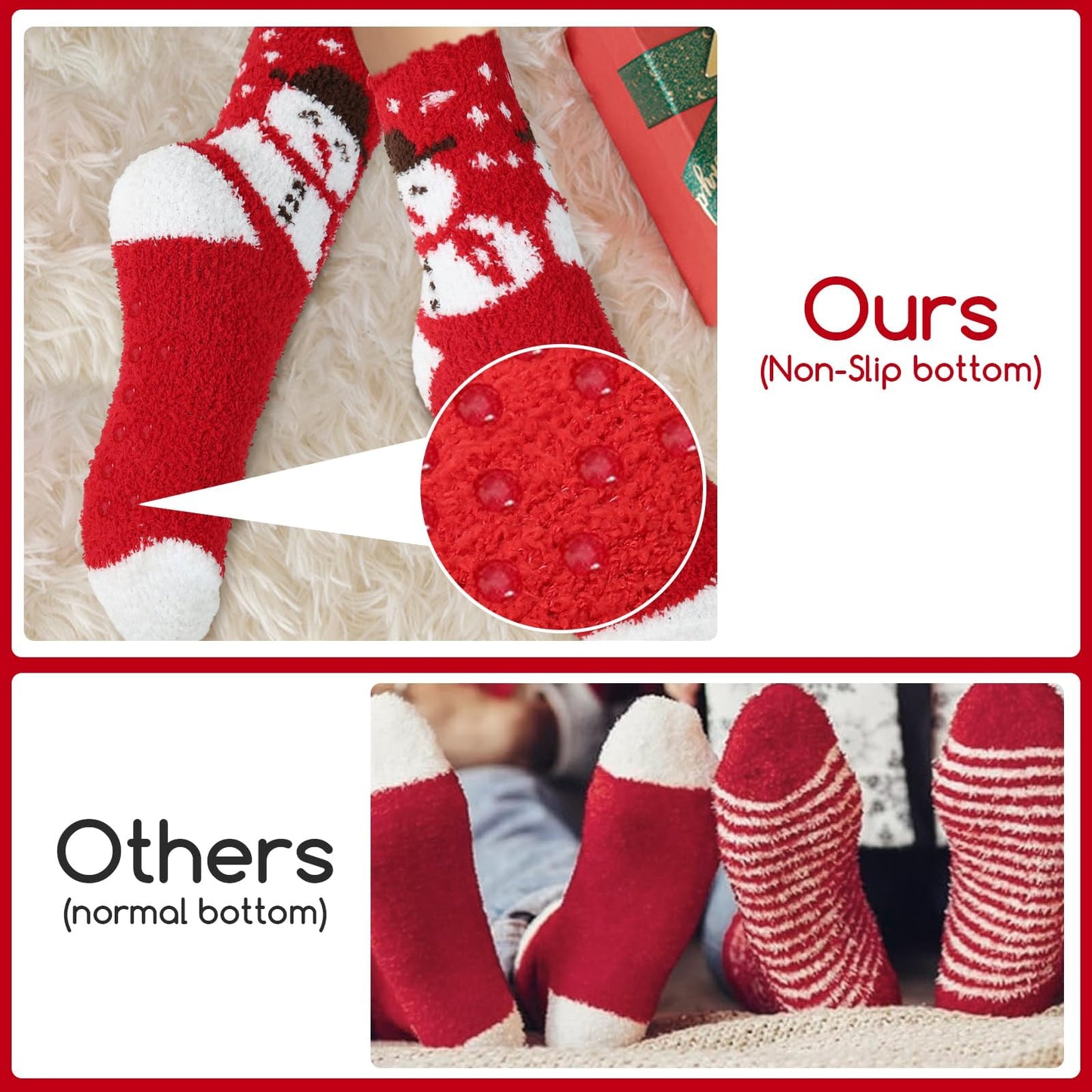 YOGINGO 6 Pairs Christmas Socks