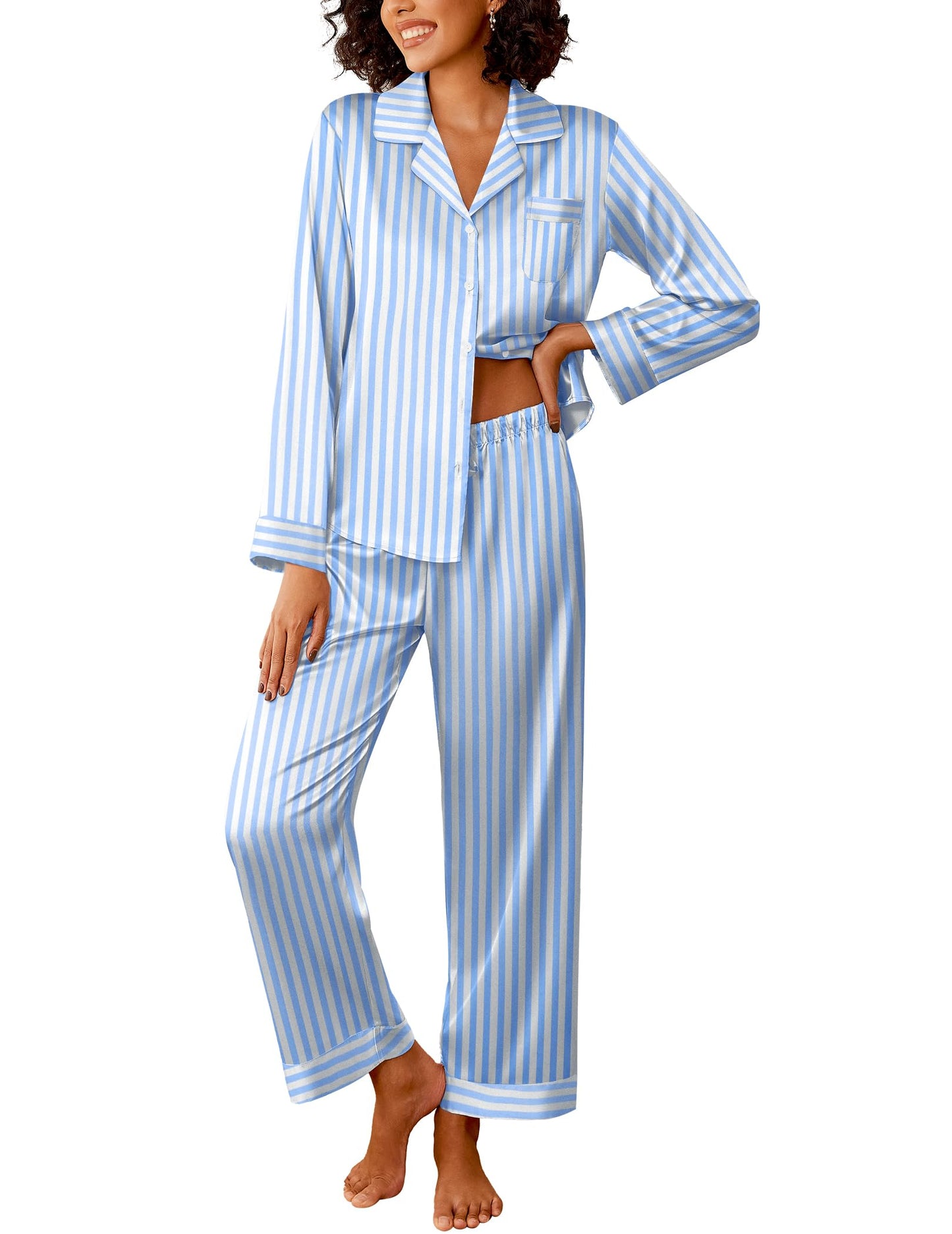 Ekouaer Satin Loungewear