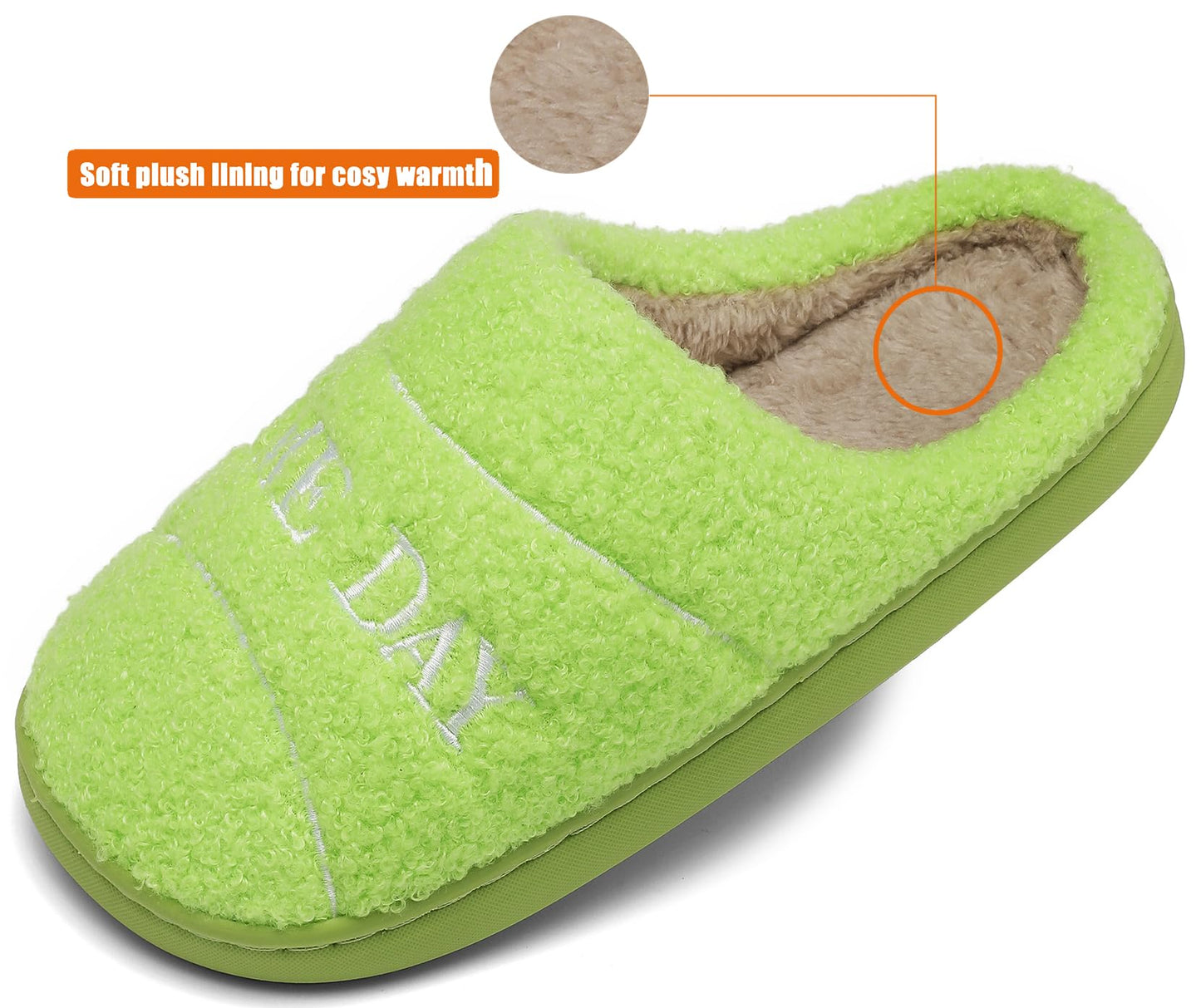 INMINPIN Kids Memory Foam Non-Slip Slippers for Sports Fan