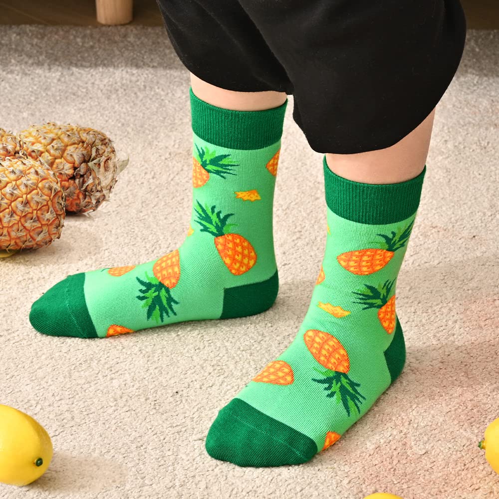 Kids Novelty Crew Socks 4-6 Pack + Gift Box