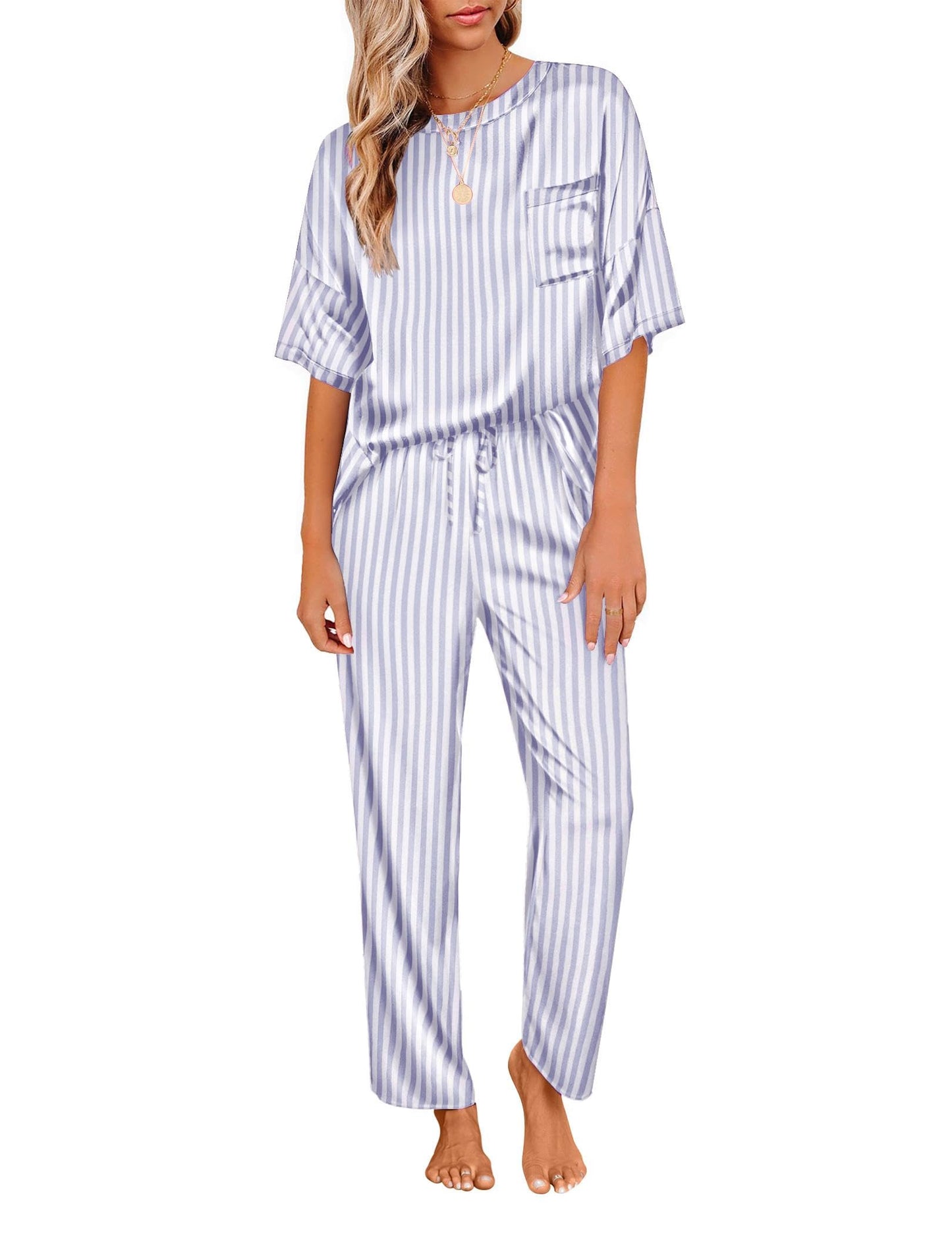 Ekouaer Silky Pajama Set