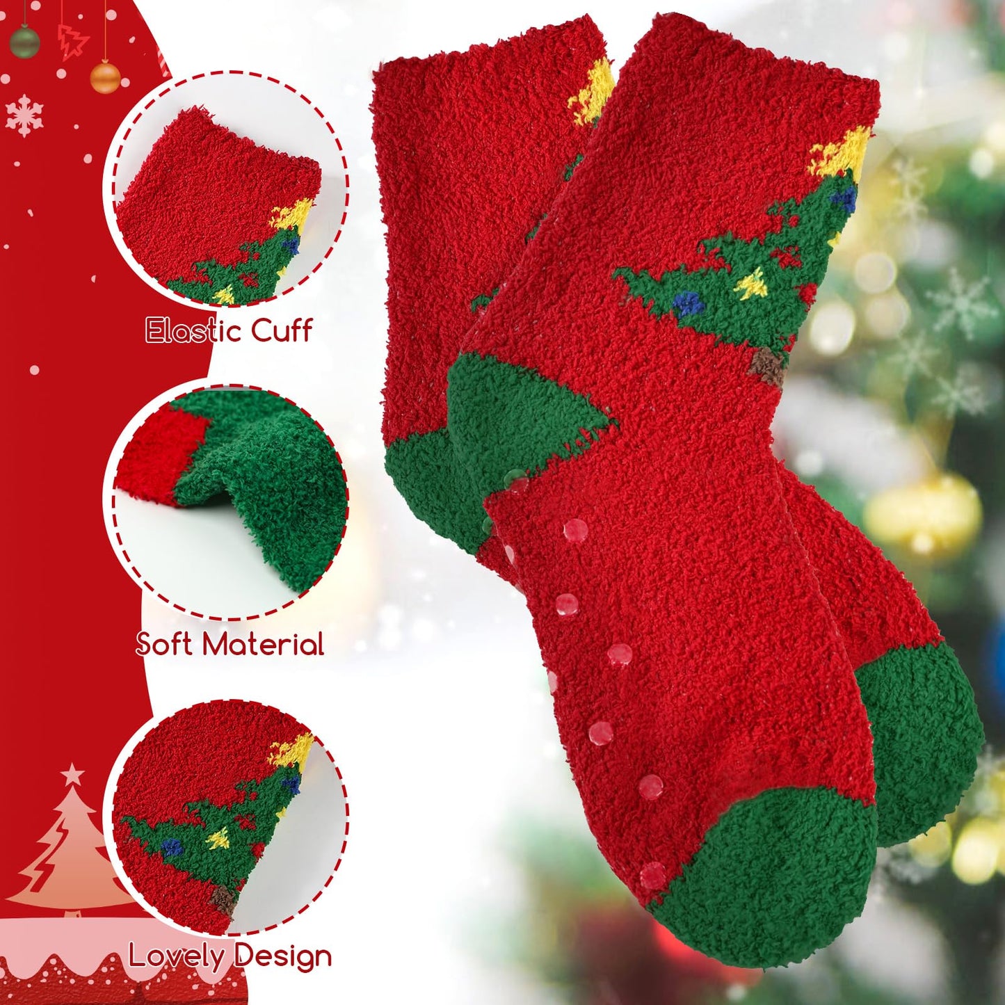 YOGINGO 6 Pairs Christmas Socks