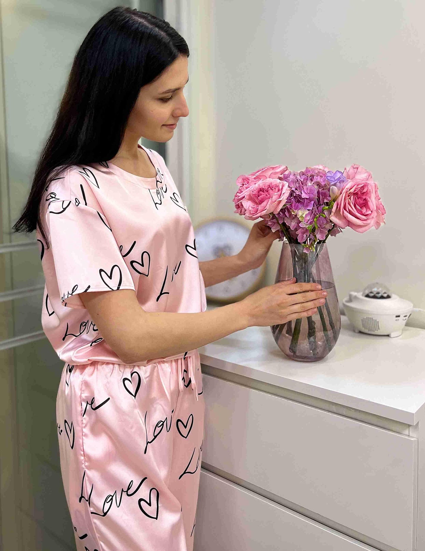 Ekouaer Silky Pajama Set