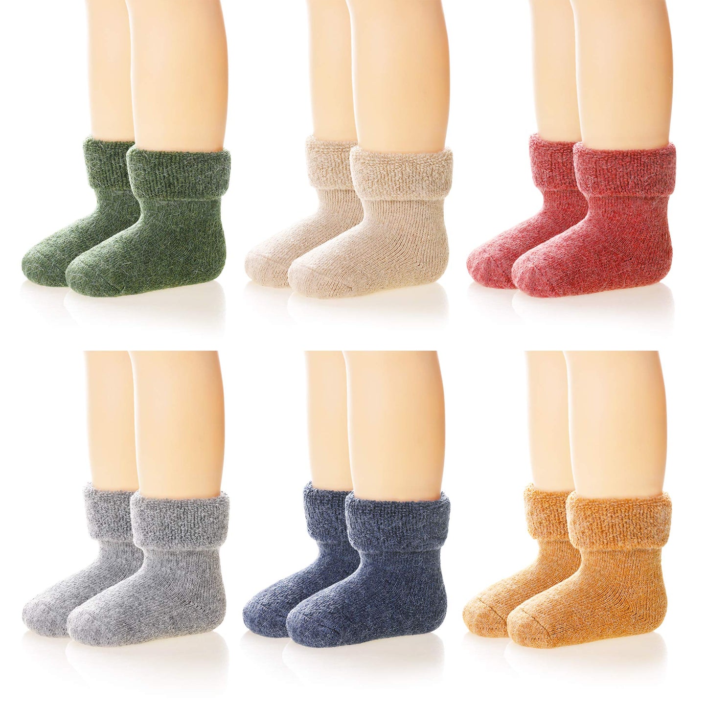 Eocom 6 Pairs Children's Wool Socks