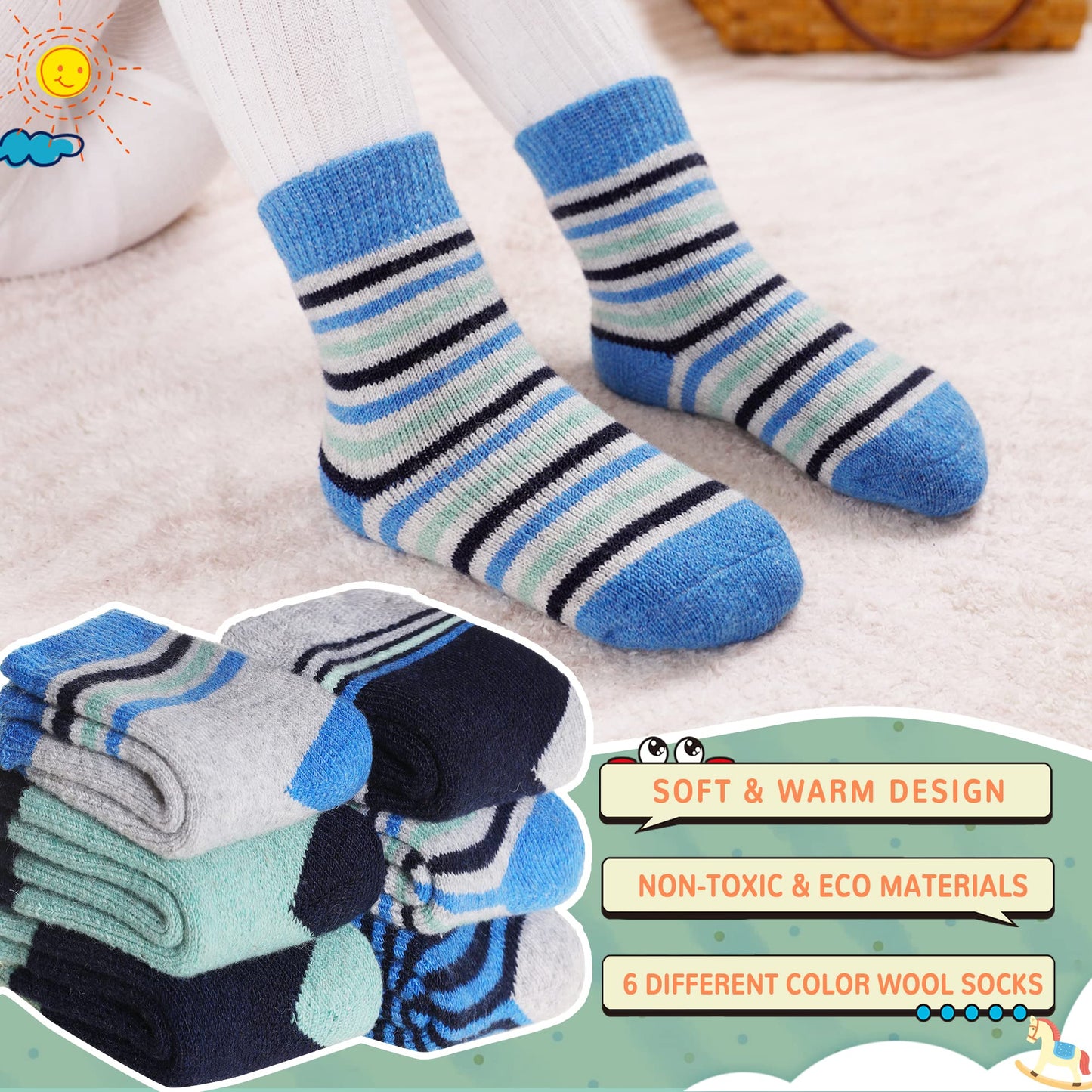 Eocom 6 Pairs Children's Wool Socks