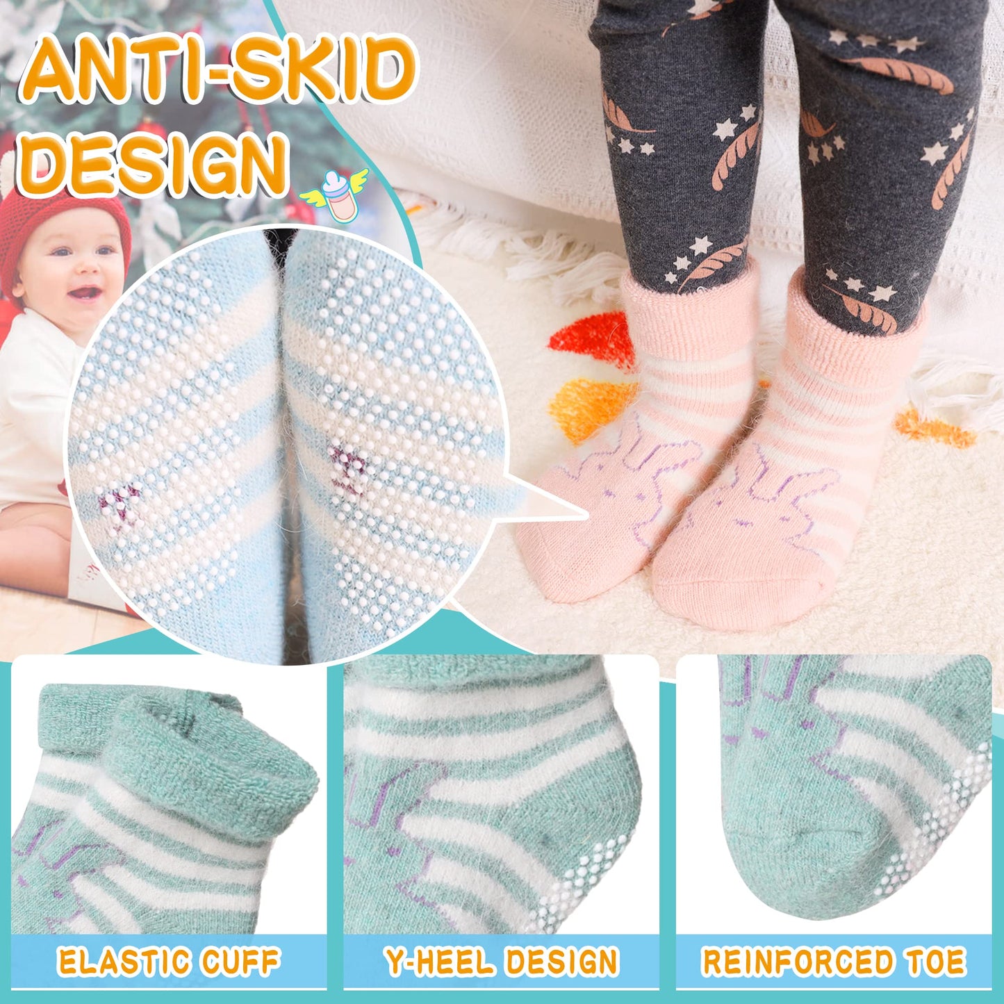 Eyean Baby Wool Grip Sock