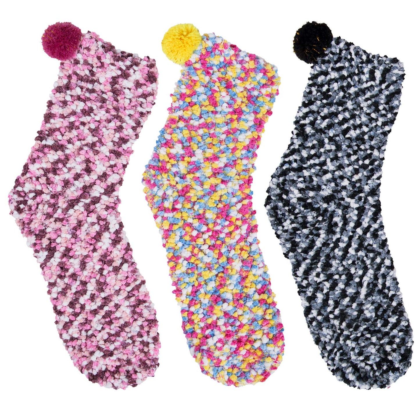 YSense 3 Pairs Fuzzy Socks