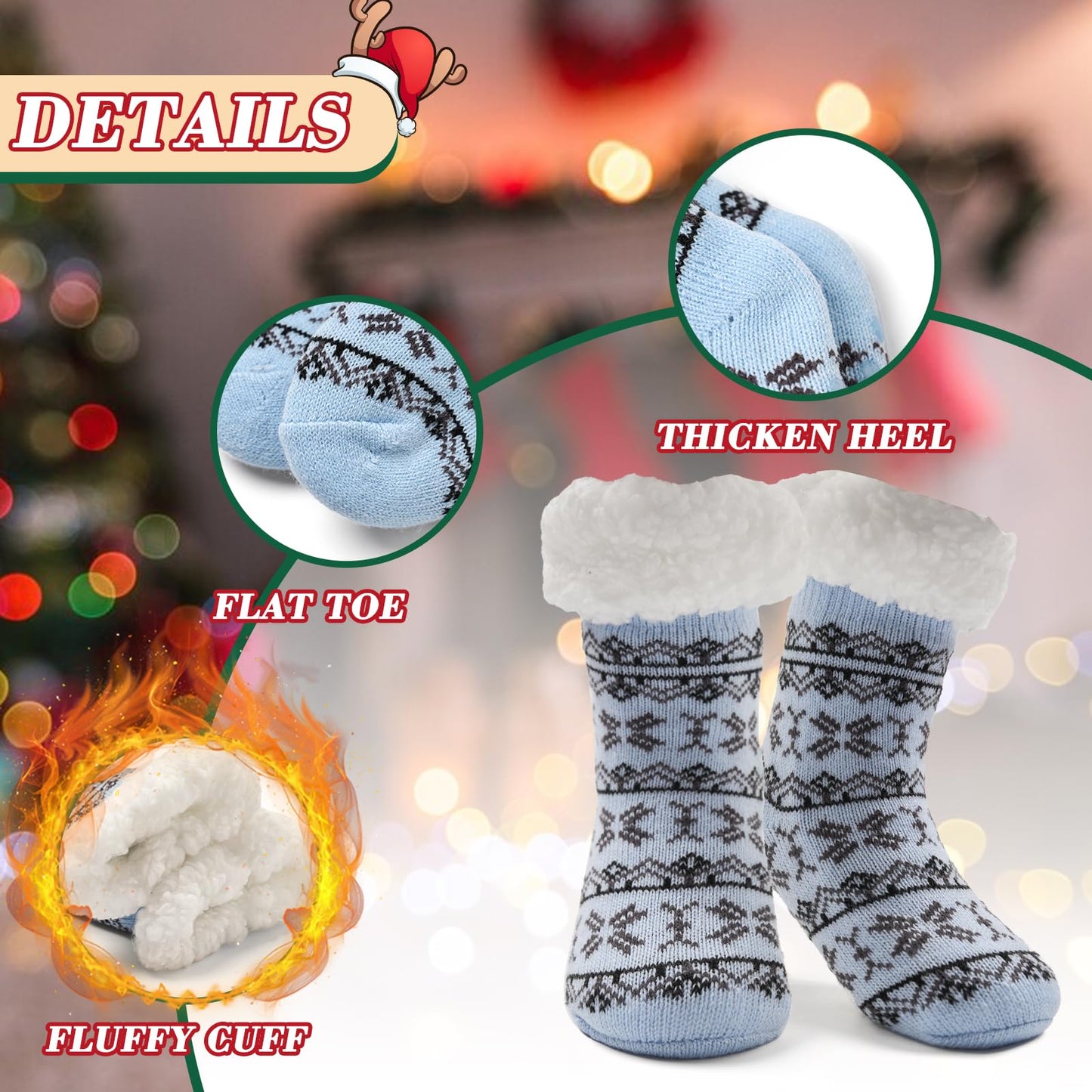 Moon Tree 3 Pack Fuzzy Socks