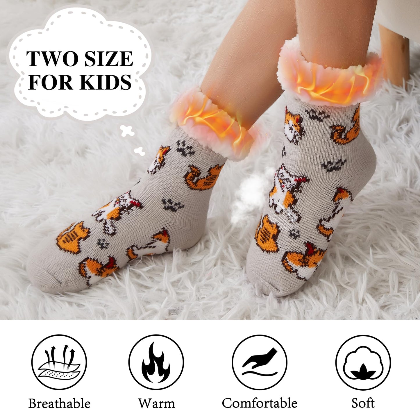 KFUBUO Kids Slipper Socks