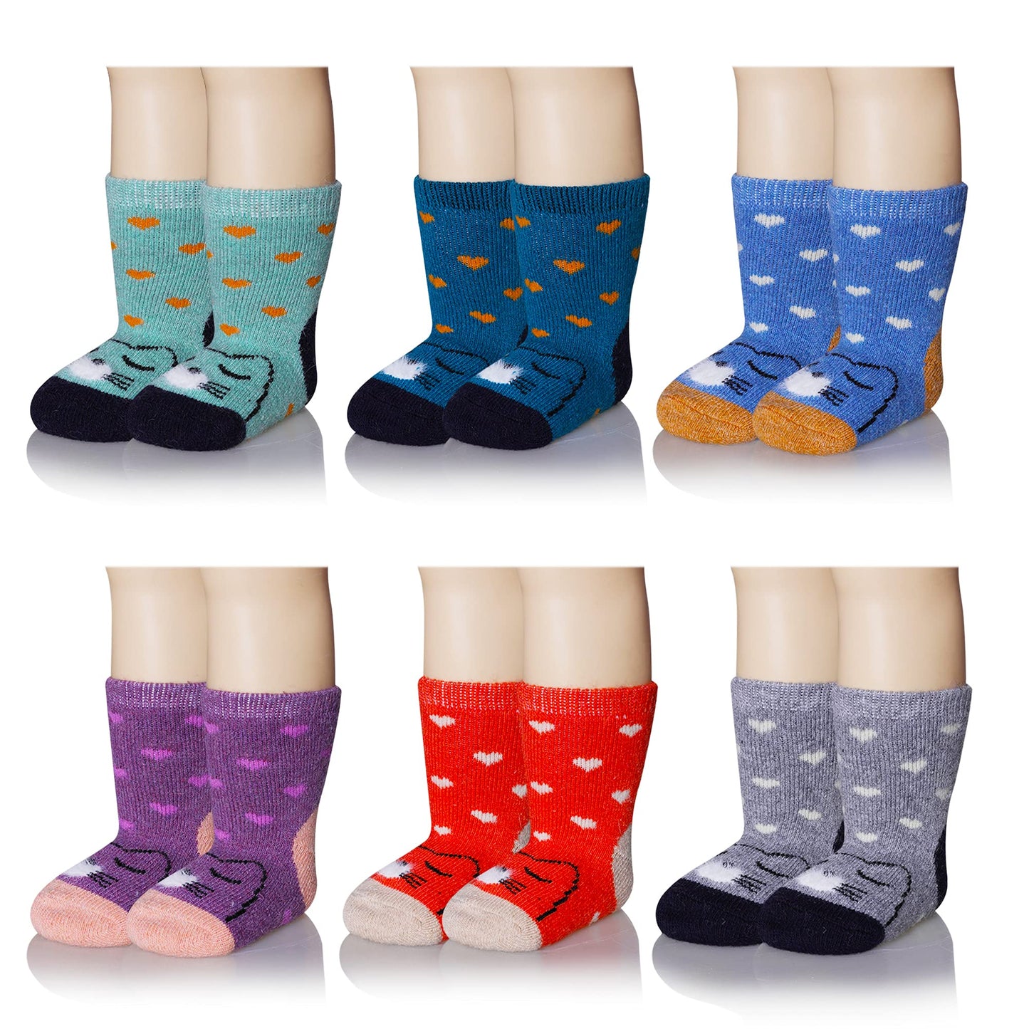 Eocom 6 Pairs Children's Wool Socks