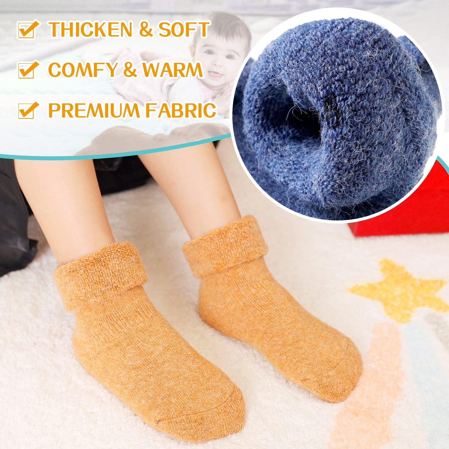 Eyean Baby Wool Grip Sock