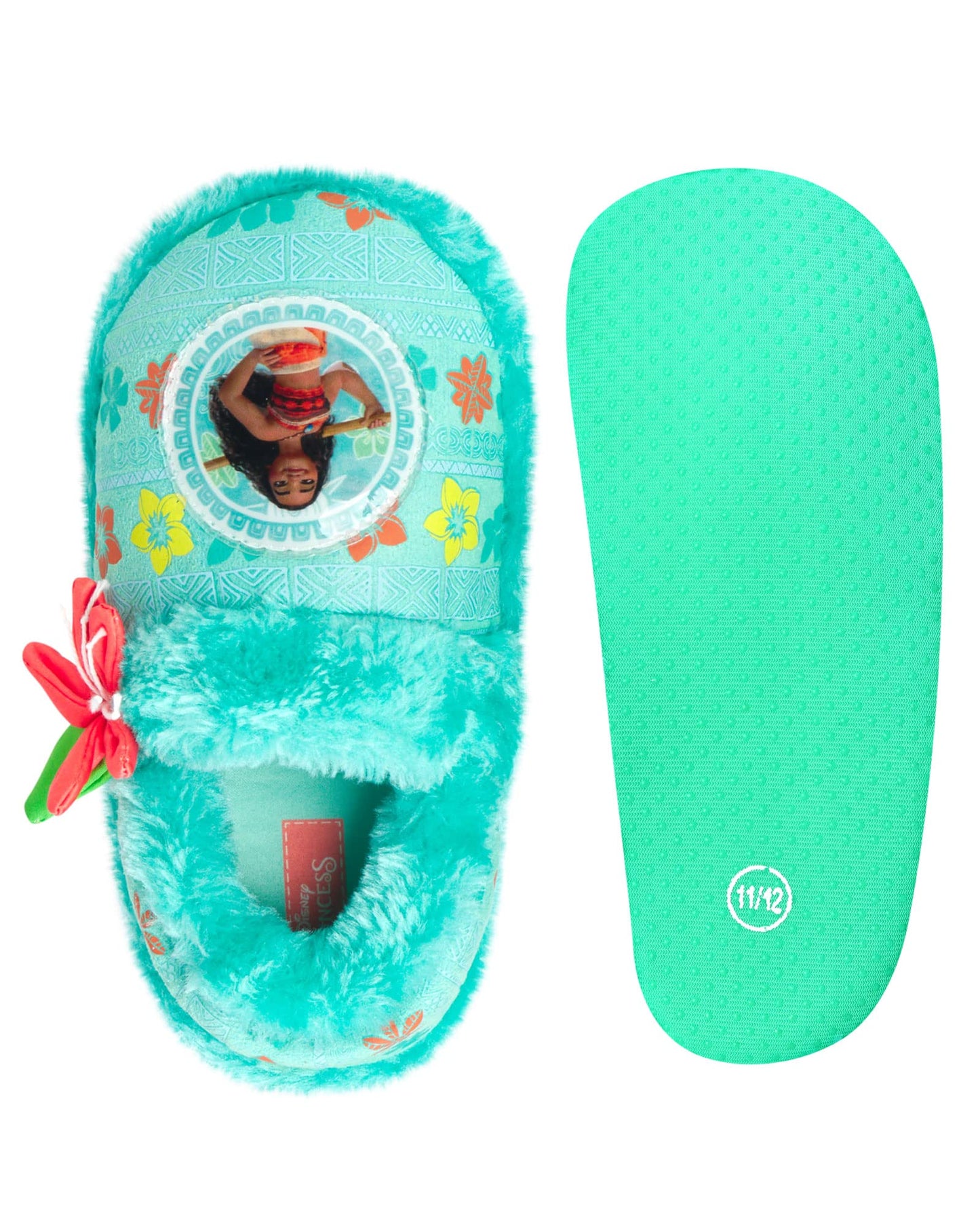 Princess Moana Plush Fuzzy Slippers (Toddler/Little Girl)