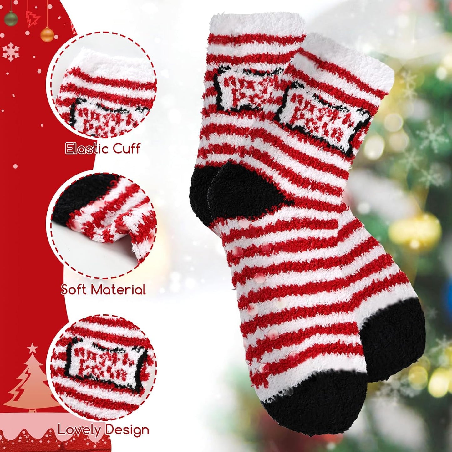 YOGINGO 6 Pairs Christmas Socks