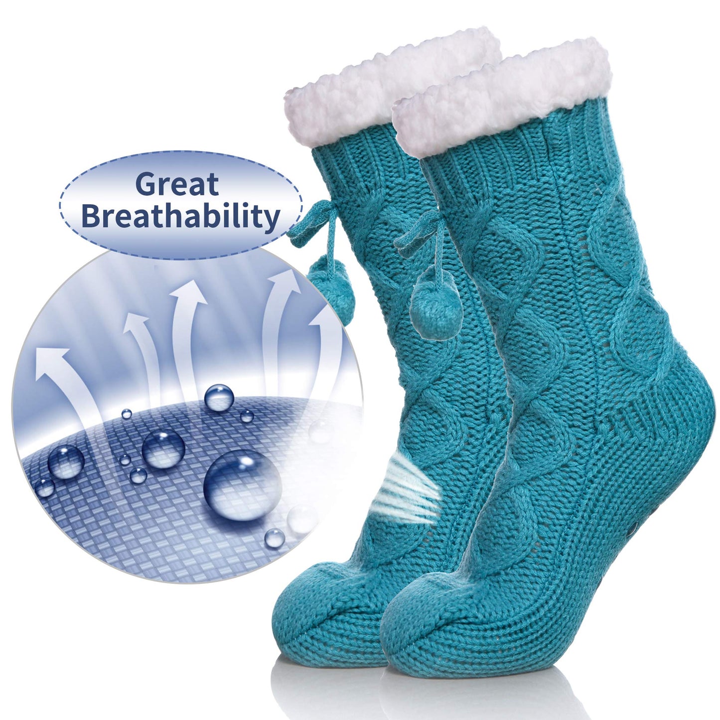 Yebing Warm Non Slip Slipper Socks