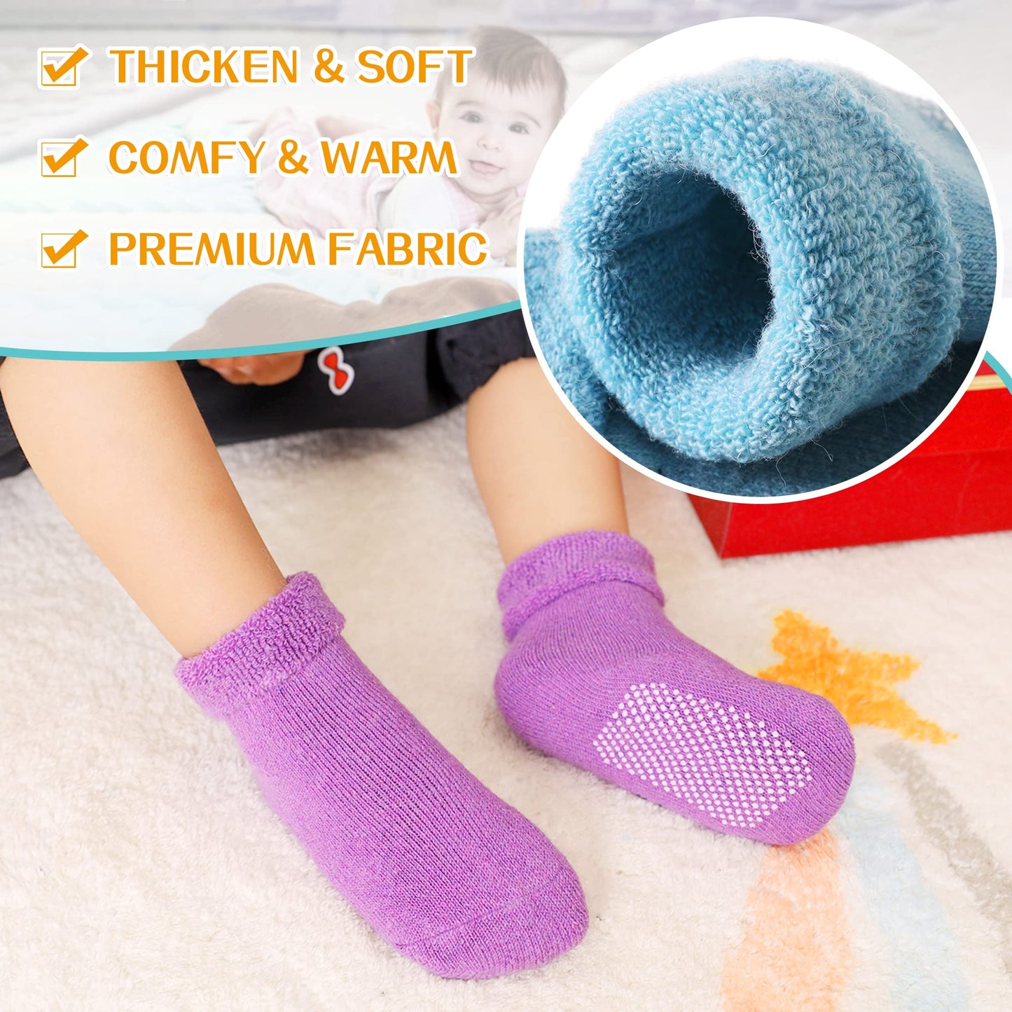 Eyean Baby Wool Grip Sock