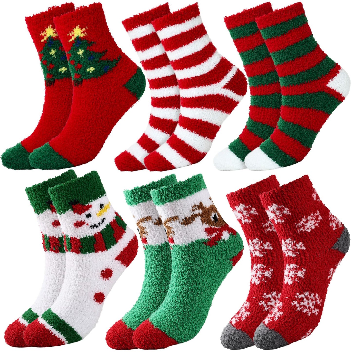 YOGINGO 6 Pairs Christmas Socks