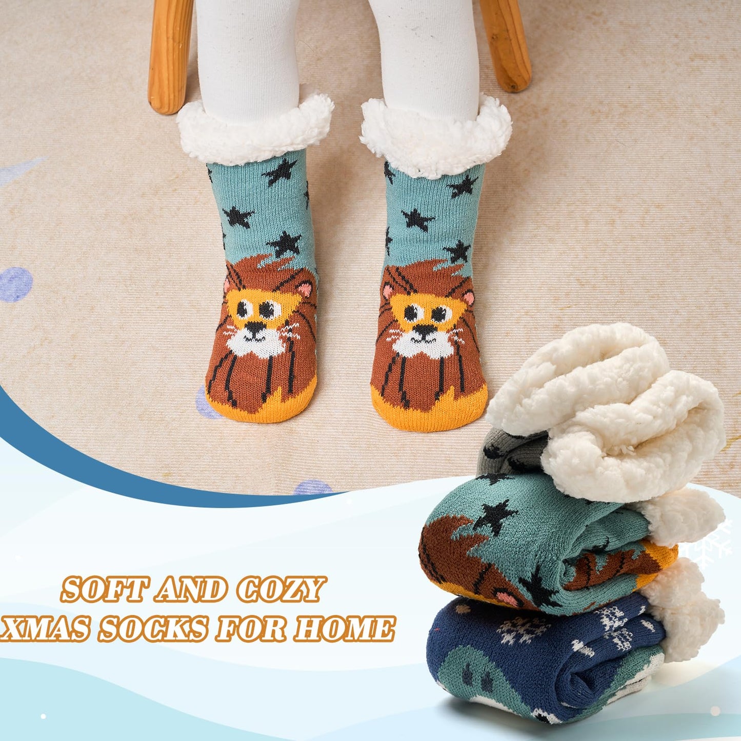 Moon Tree 3 Pack Fuzzy Socks