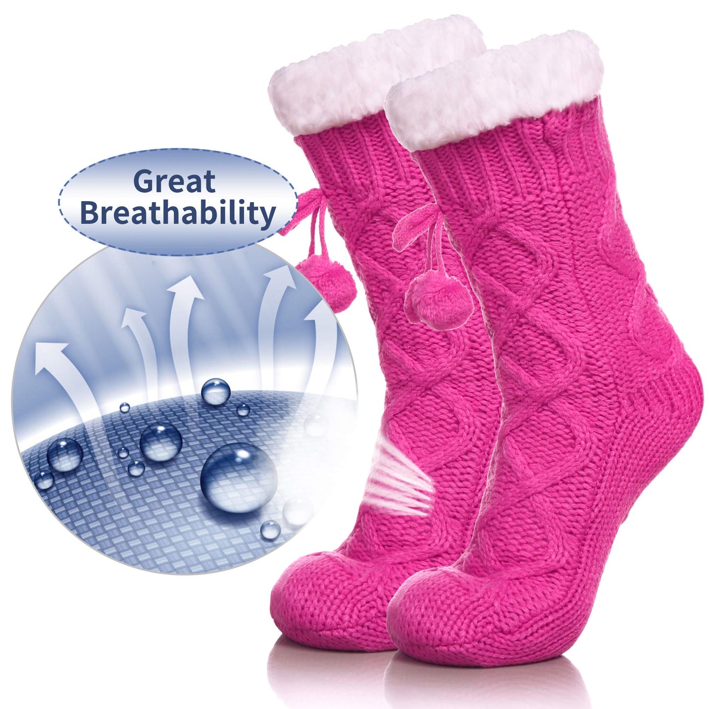 Yebing Warm Non Slip Slipper Socks