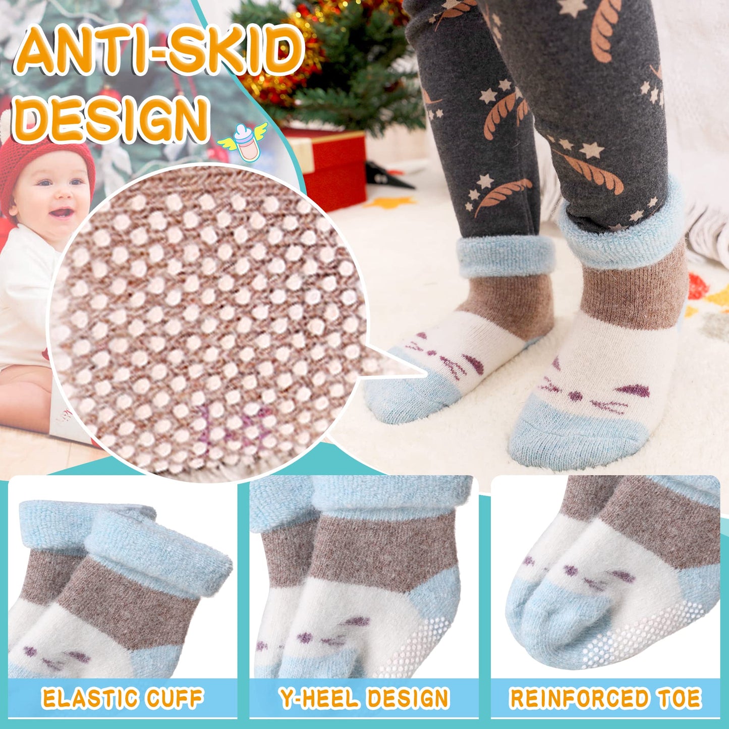 Eyean Baby Wool Grip Sock