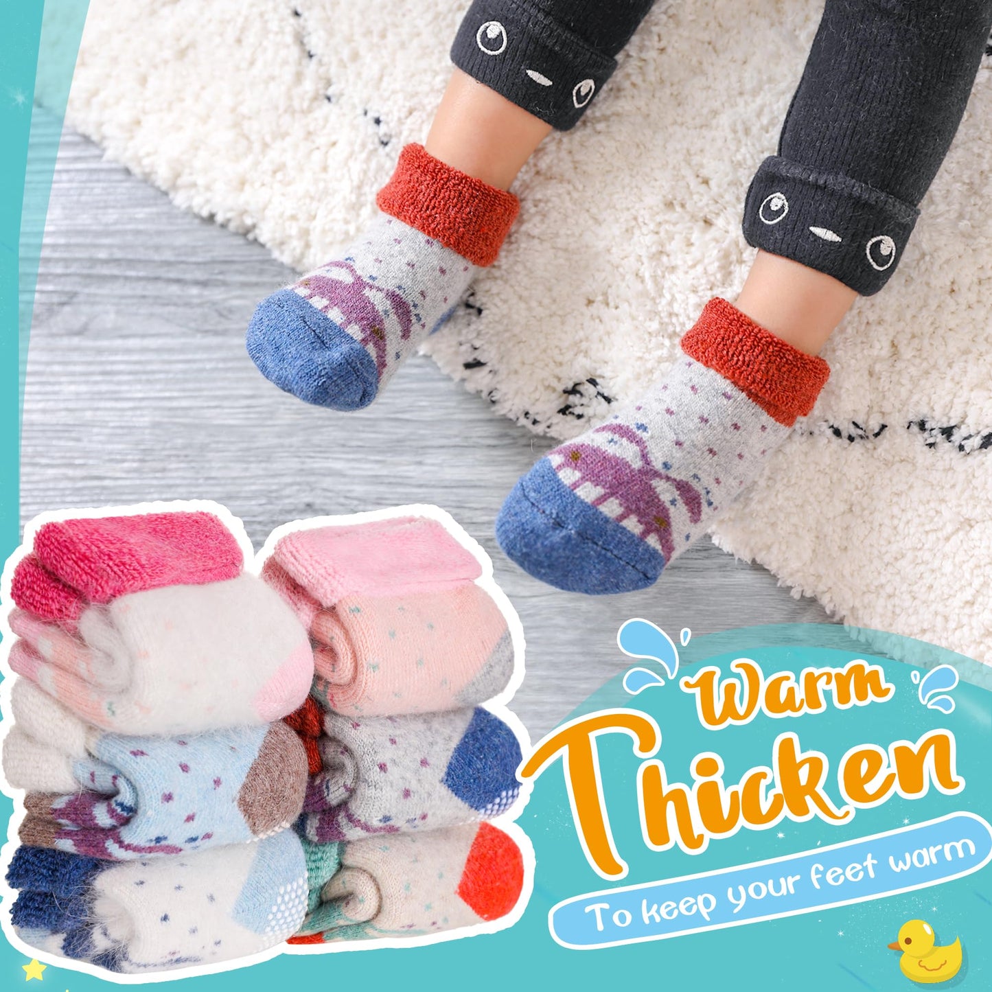 Eyean Baby Wool Grip Sock