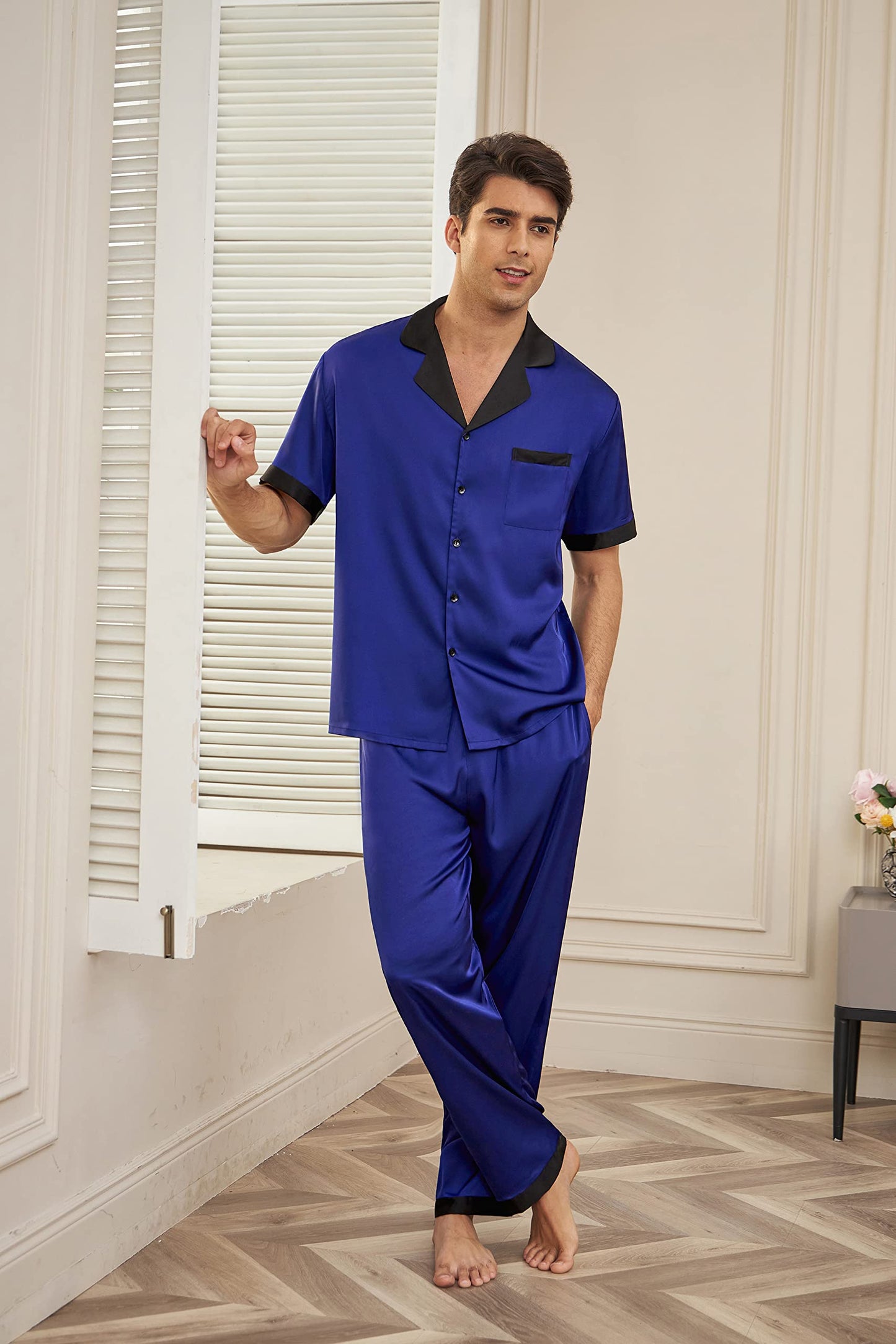 Ekouaer 2 Piece Button Down Sleepwear