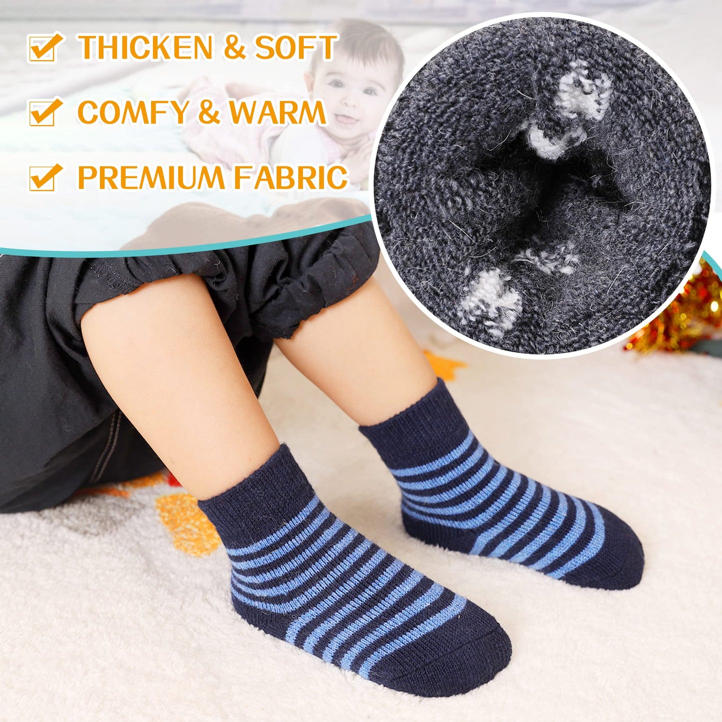 Eyean Baby Wool Grip Sock