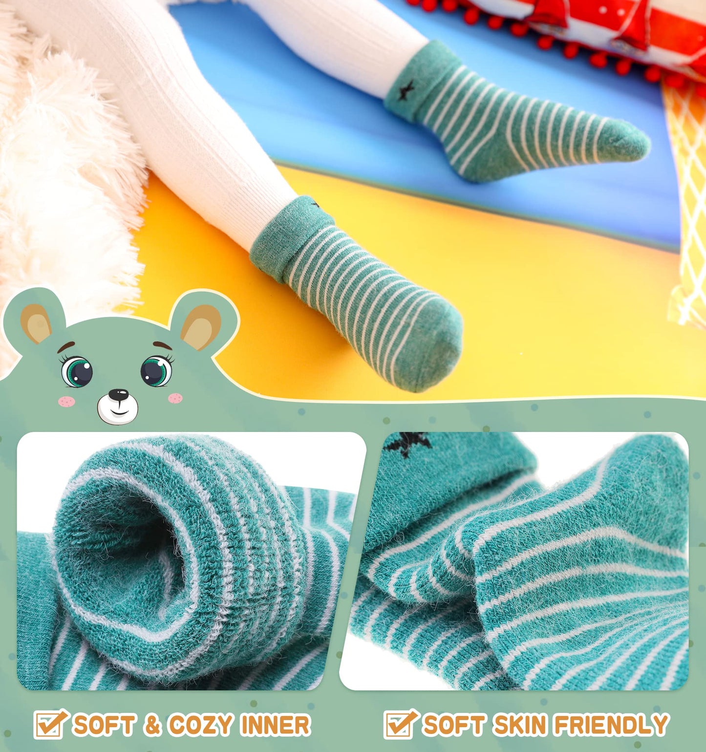 Eocom 6 Pairs Children's Wool Socks