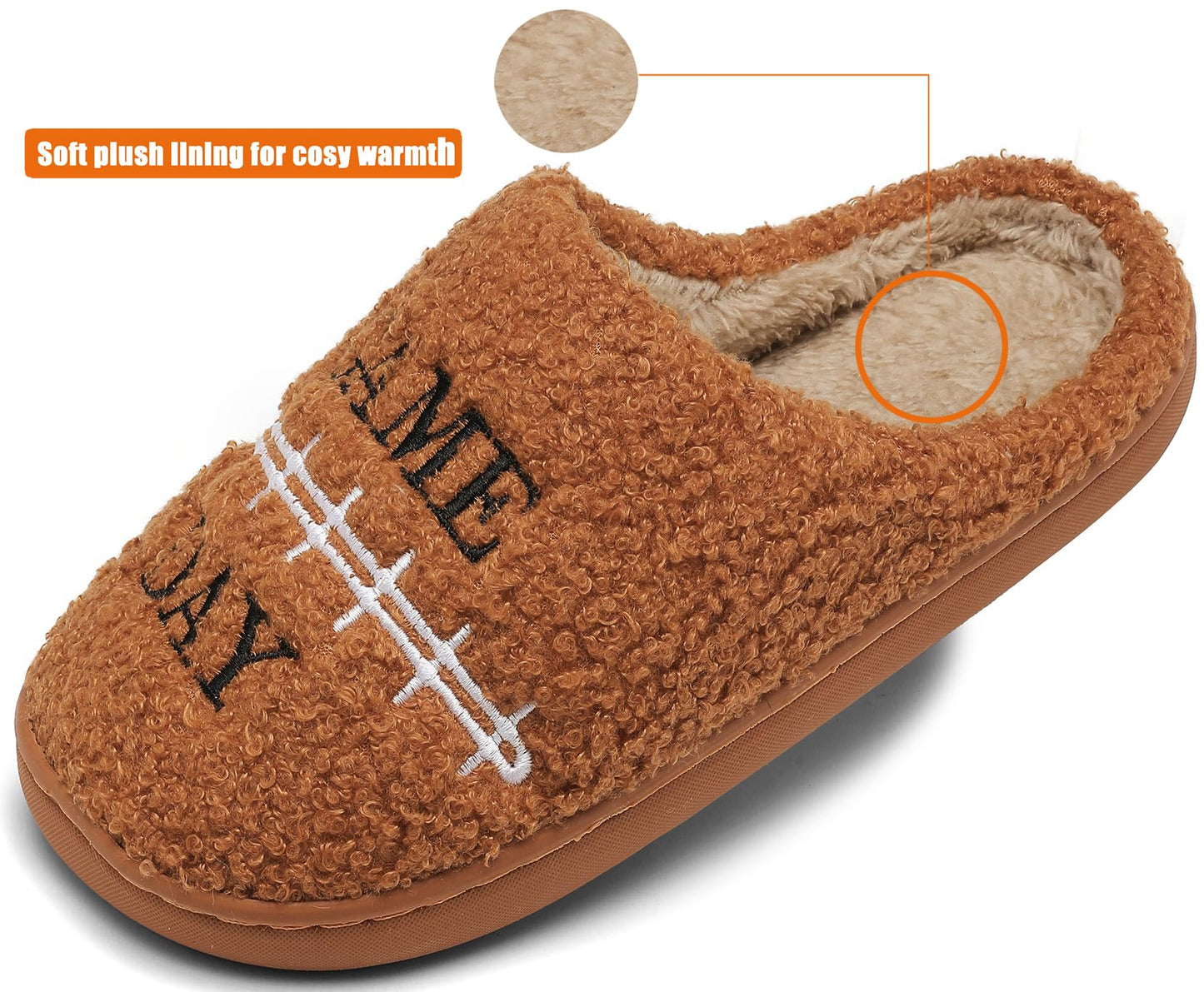 INMINPIN Kids Memory Foam Non-Slip Slippers for Sports Fan