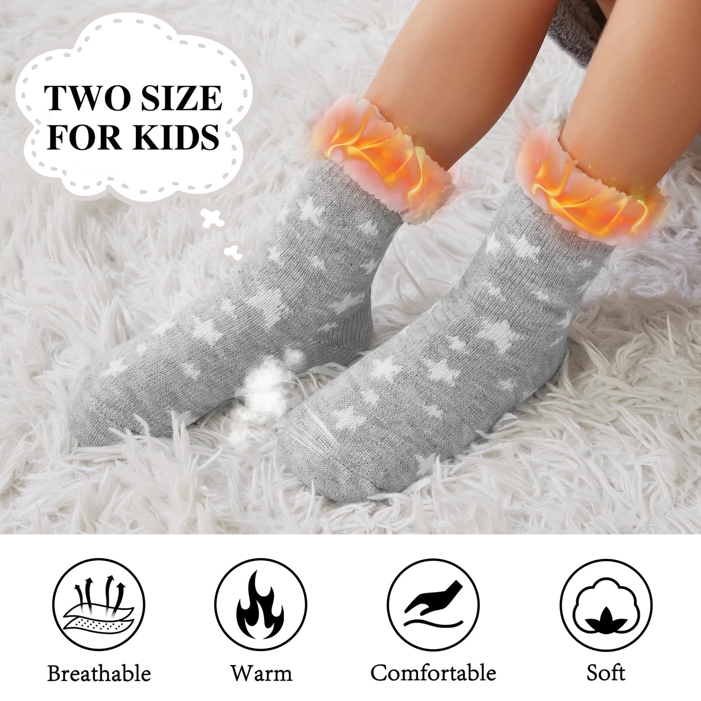 KFUBUO Kids Slipper Socks