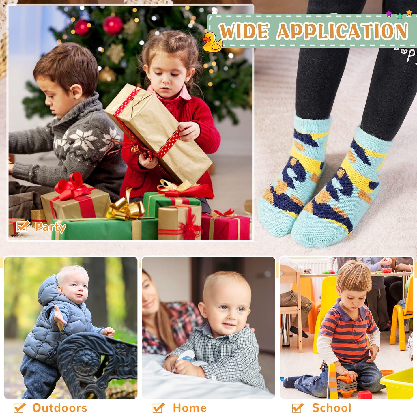 Eocom 6 Pairs Children's Wool Socks