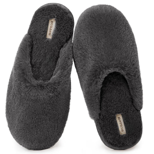 Snug Leaves Women's Fuzzy Scuff Slippers