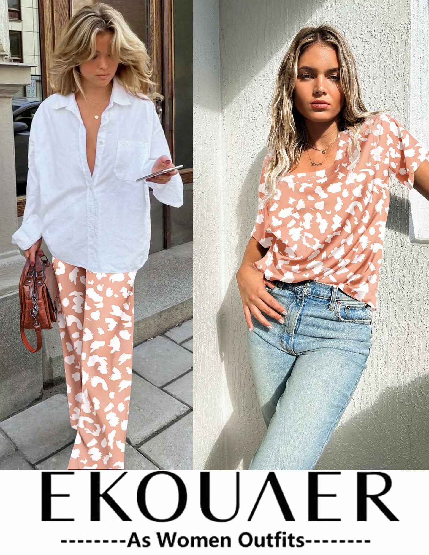 Ekouaer Silky Pajama Set