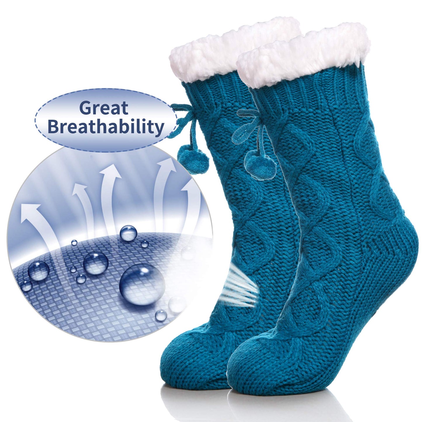 Yebing Warm Non Slip Slipper Socks