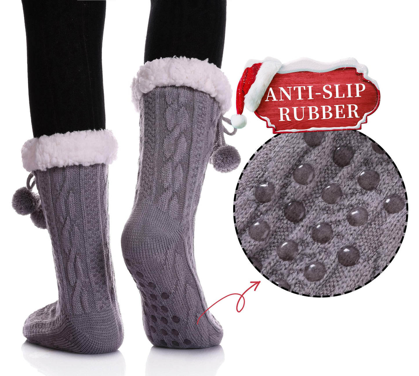 Yebing Warm Non Slip Slipper Socks