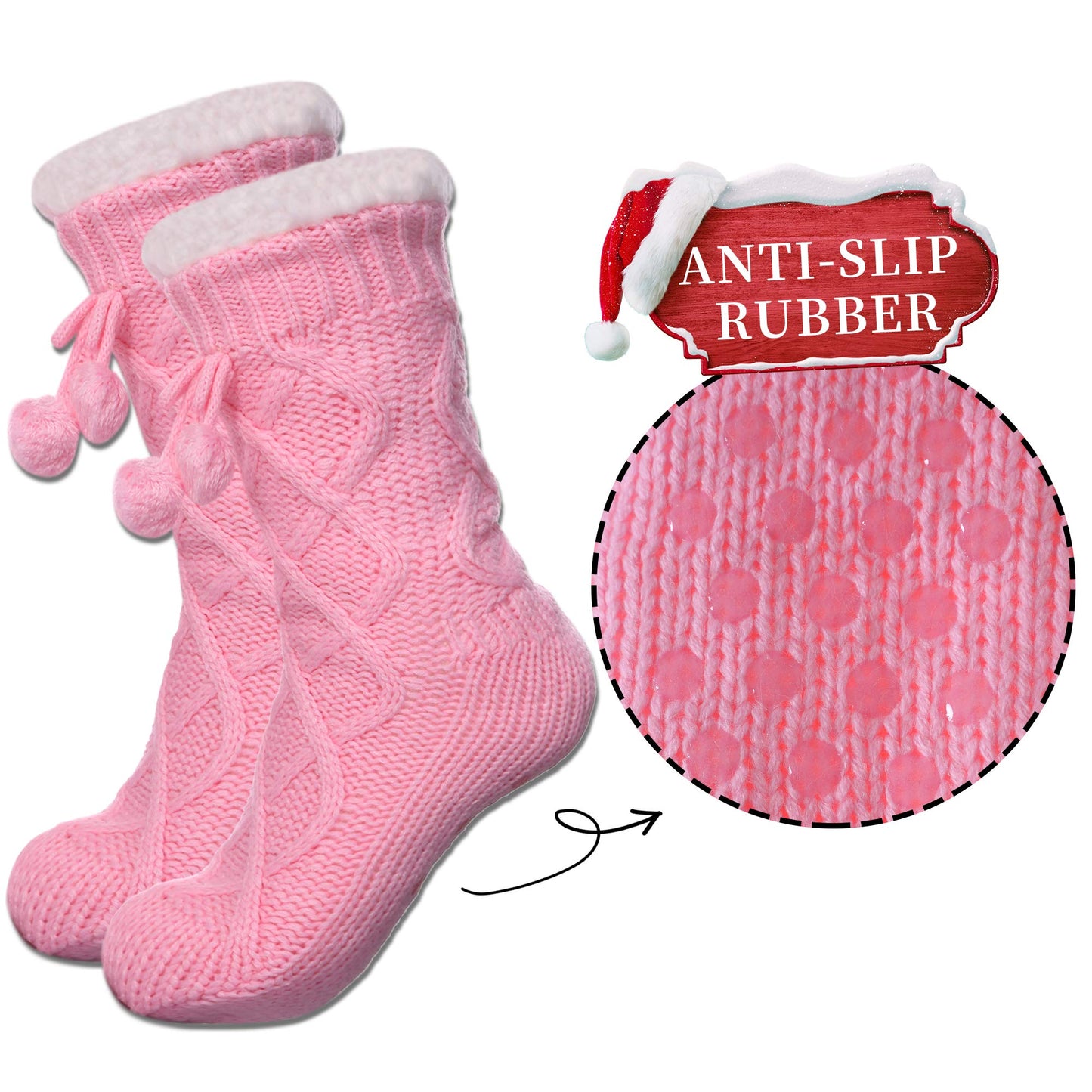 Yebing Warm Non Slip Slipper Socks