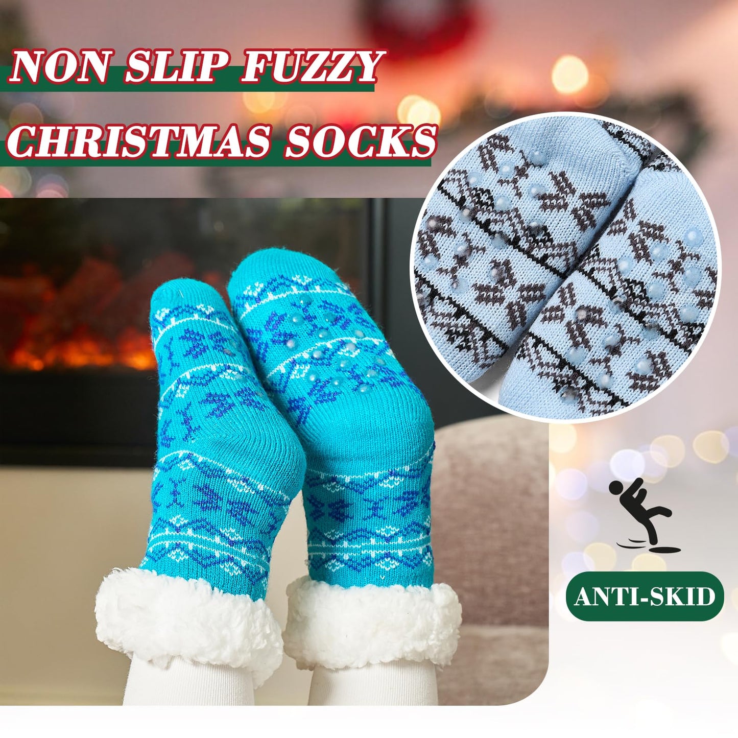 Moon Tree 3 Pack Fuzzy Socks