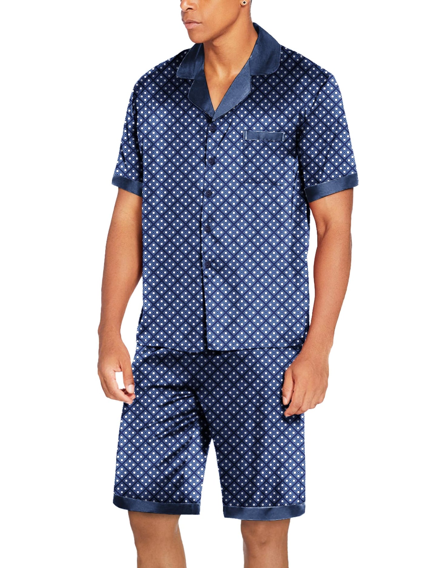 Ekouaer Satin Silk Pajamas Set with Pockets