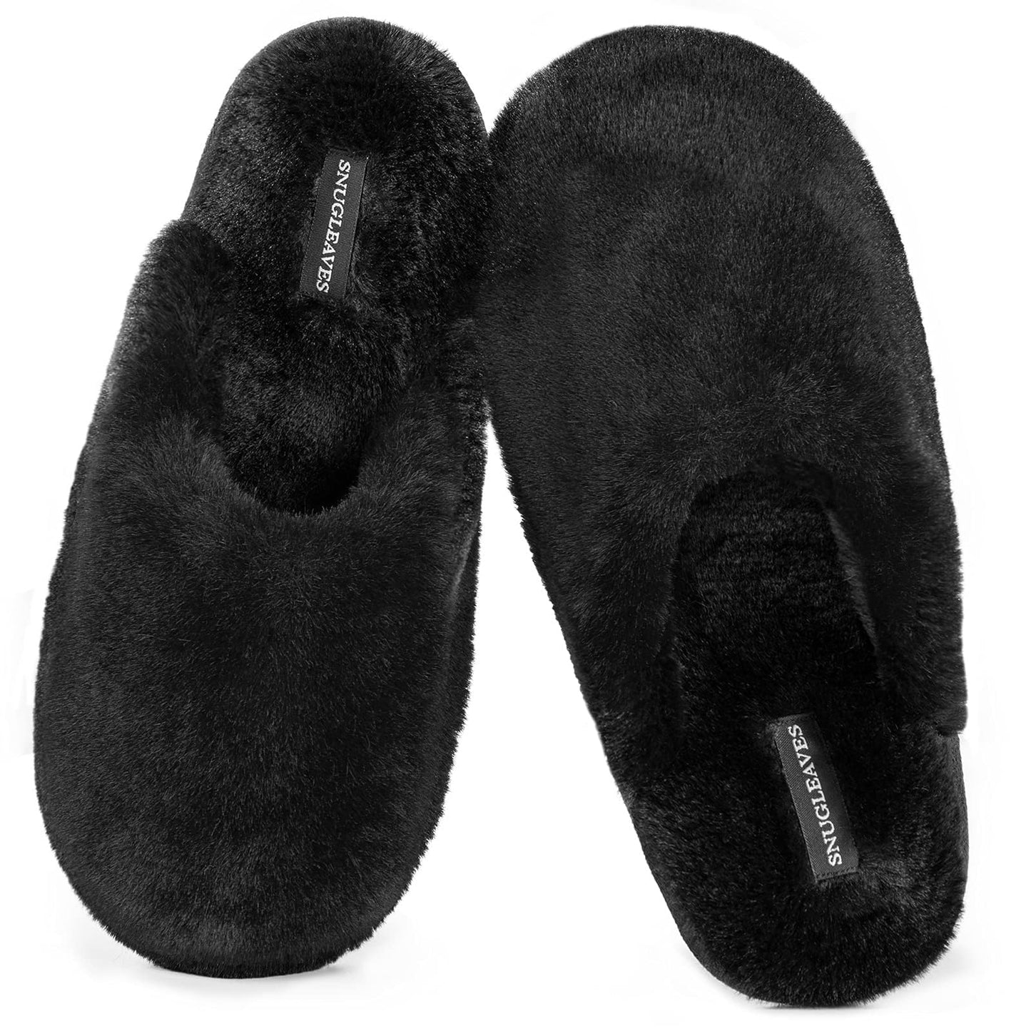 Snug Leaves Women's Fuzzy Scuff Slippers