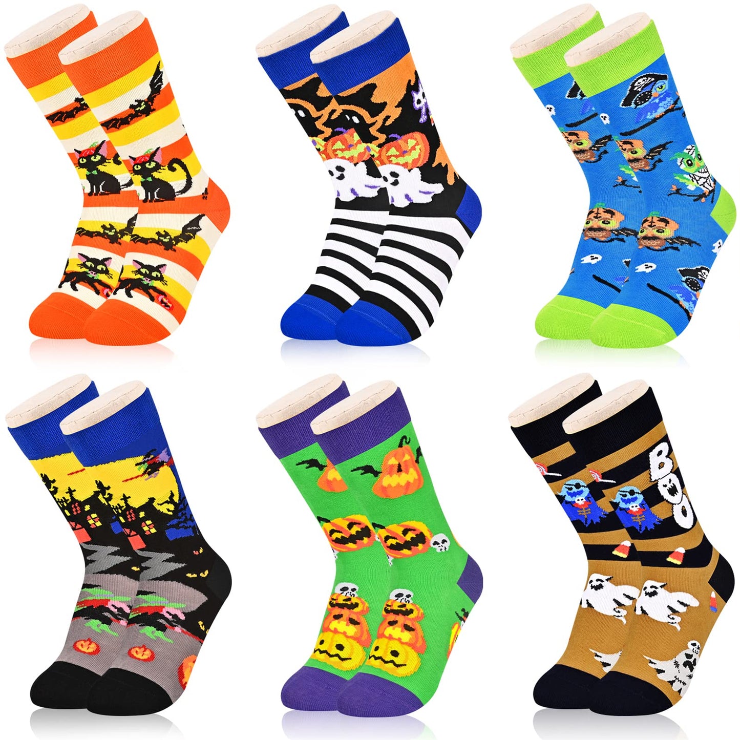 Kids Novelty Crew Socks 4-6 Pack + Gift Box