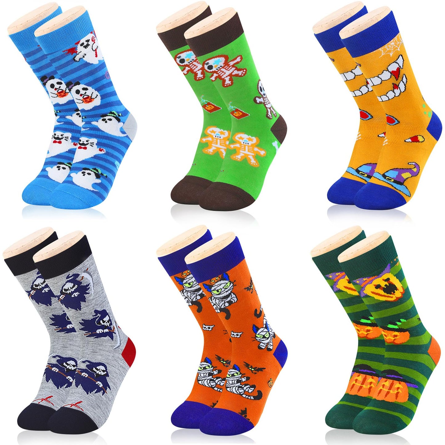 Kids Novelty Crew Socks 4-6 Pack + Gift Box