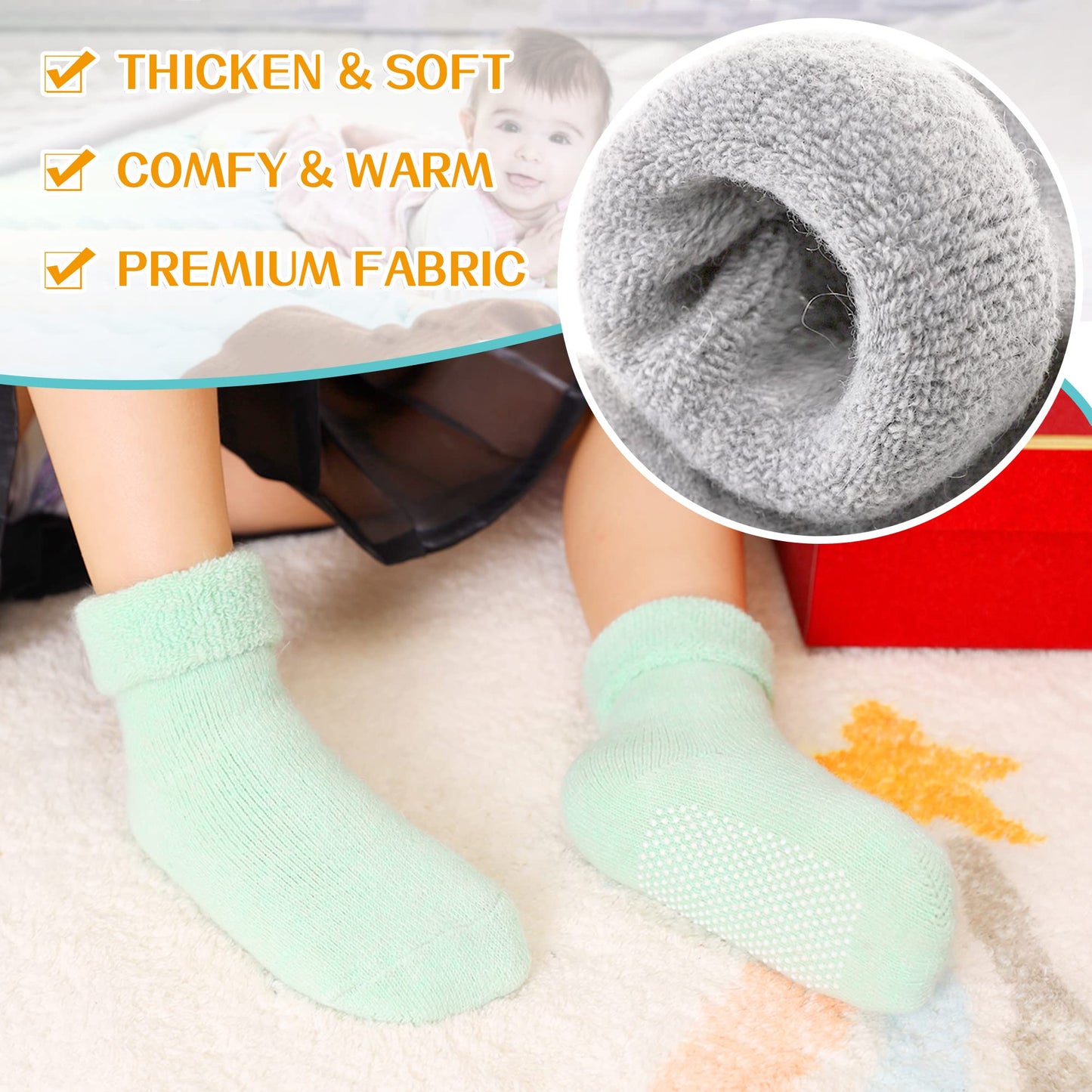 Eyean Baby Wool Grip Sock