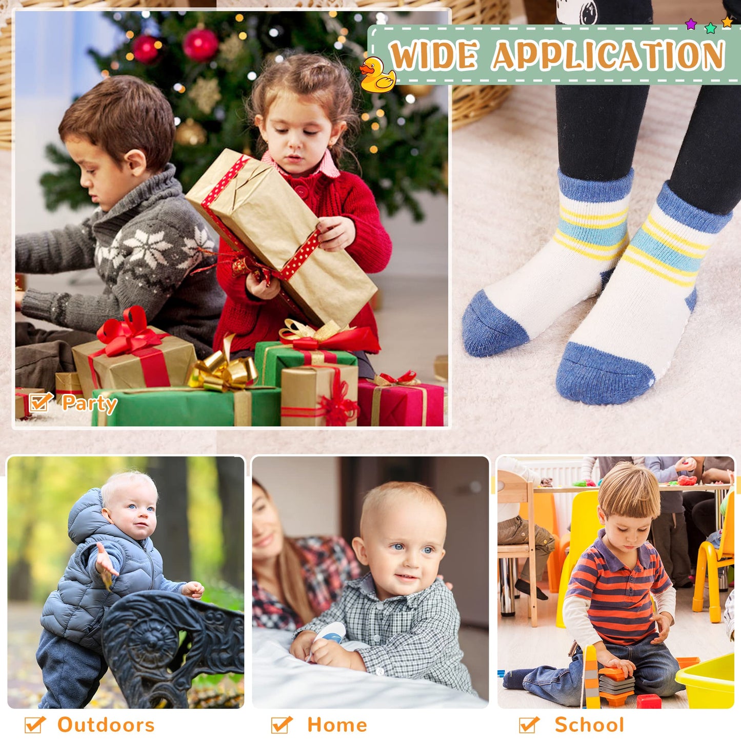 Eocom 6 Pairs Children's Wool Socks