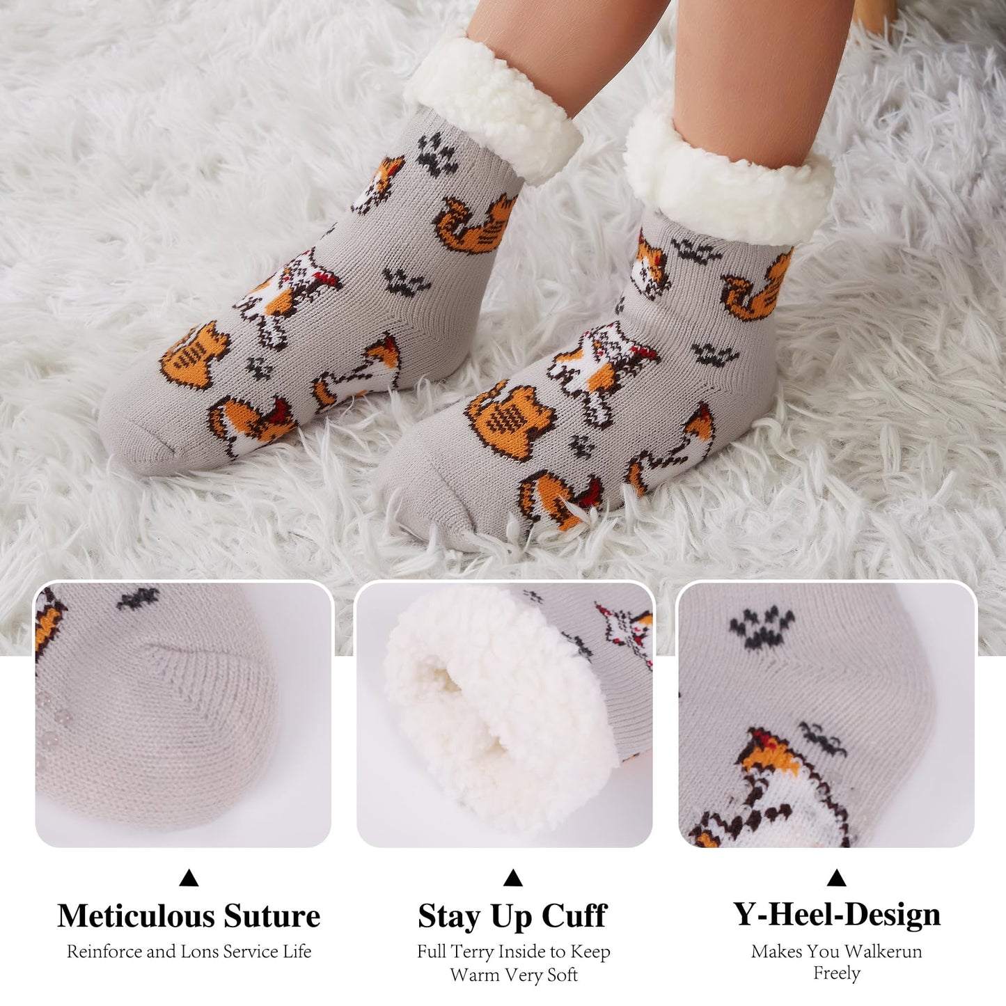 KFUBUO Kids Slipper Socks