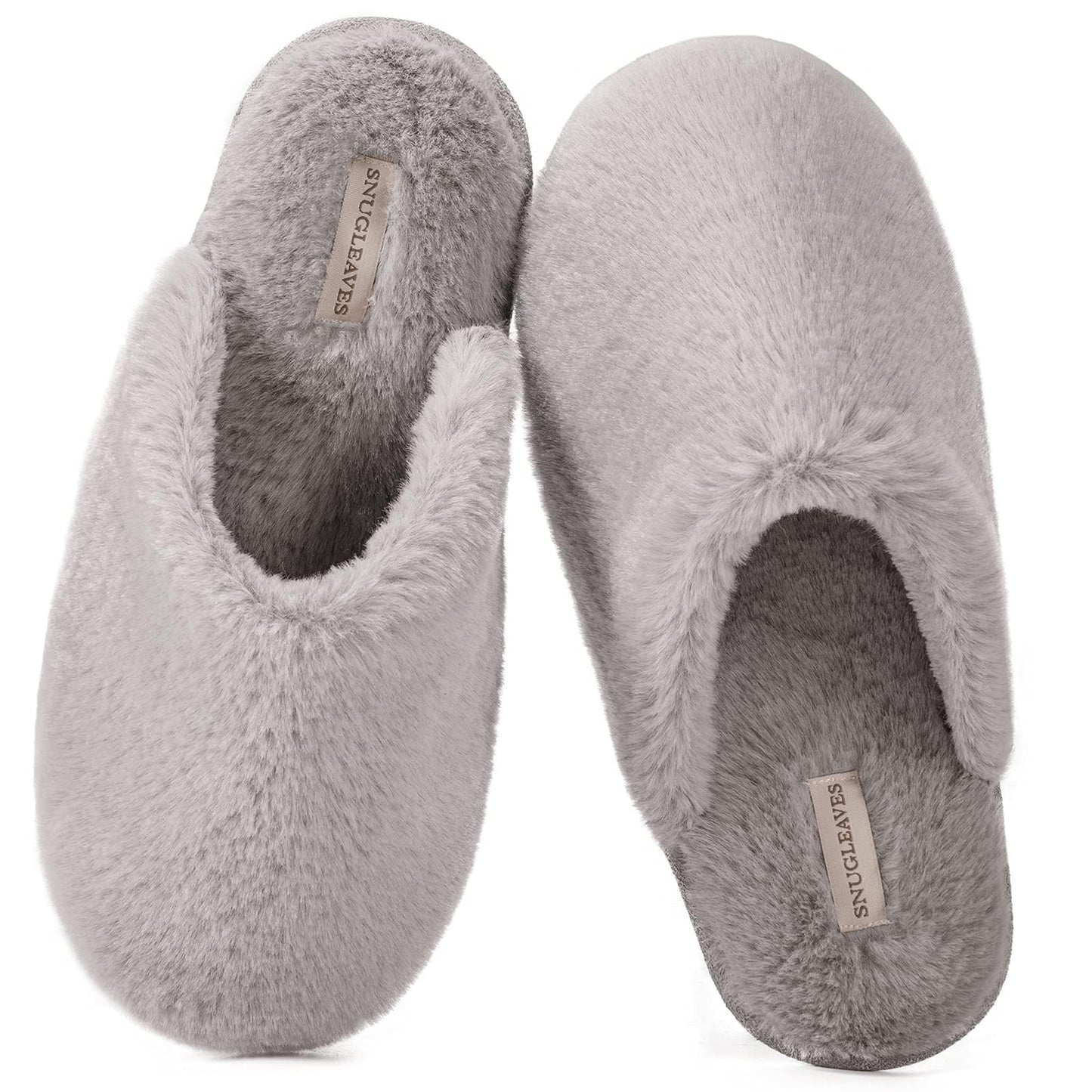 Snug Leaves Women's Fuzzy Scuff Slippers