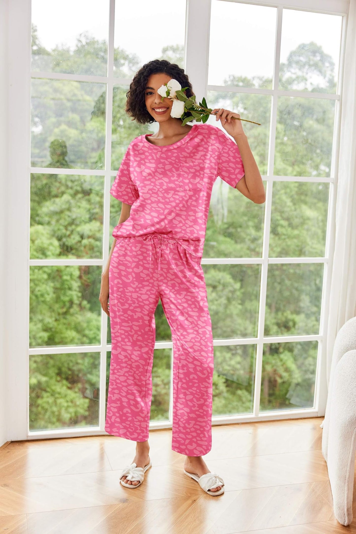 Ekouaer Silky Pajama Set