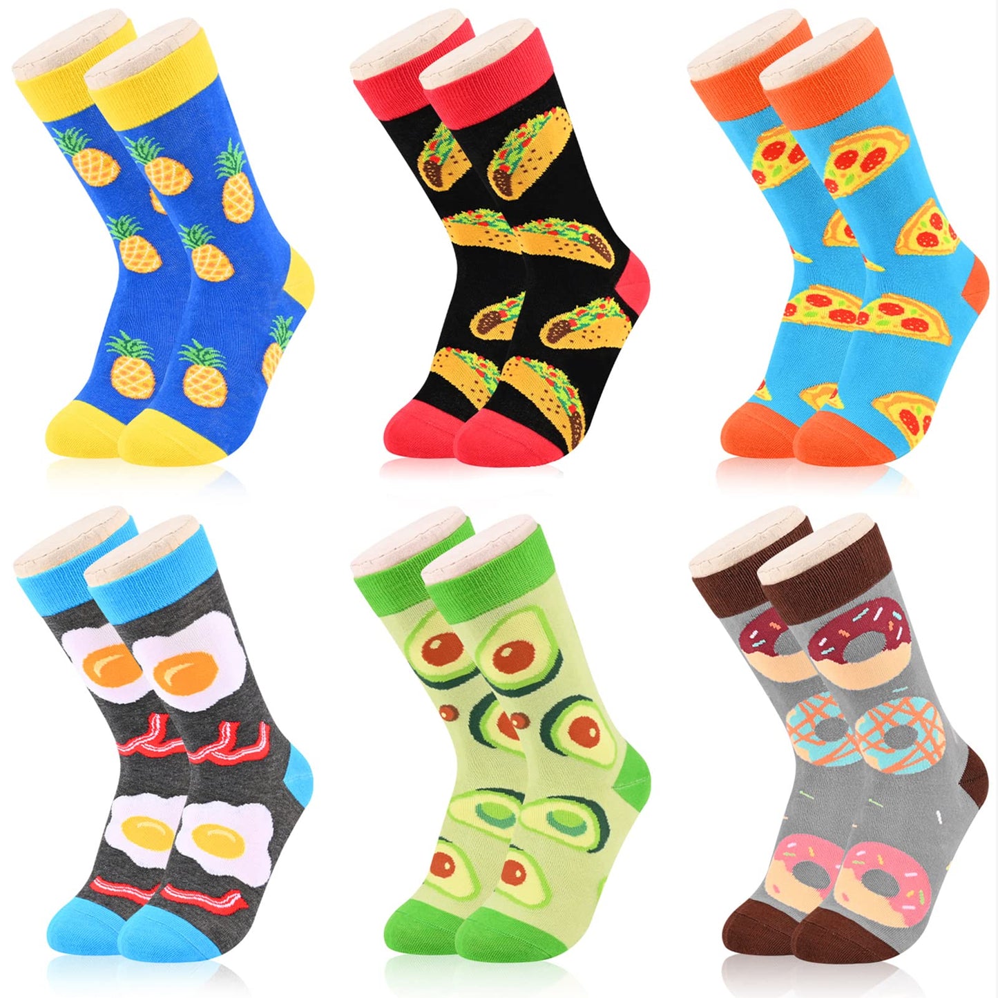 Kids Novelty Crew Socks 4-6 Pack + Gift Box